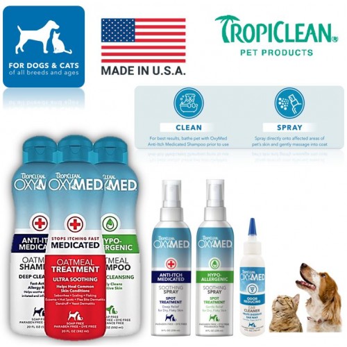 Tropiclean oxymed hypoallergenic oatmeal pet outlet shampoo